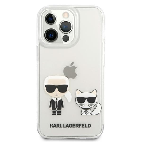 Karl Lagerfeld Ikonik & Choupette - iPhone 13 Pro Max etui (gennemsigtig)