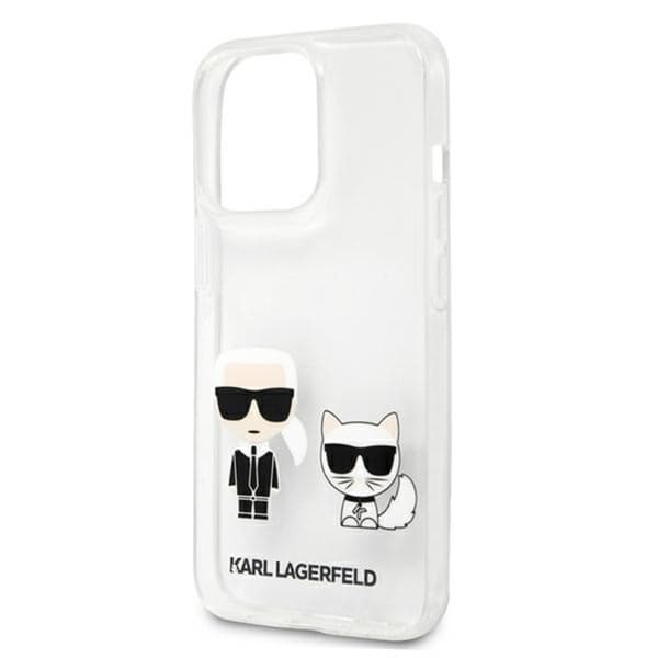 Karl Lagerfeld Ikonik & Choupette - iPhone 13 Pro Max etui (gennemsigtig)
