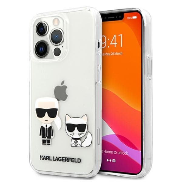 Karl Lagerfeld Ikonik & Choupette - iPhone 13 Pro Max etui (gennemsigtig)