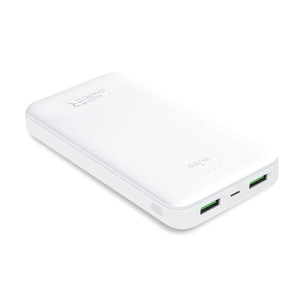 PURO White Fast Charger Power Bank – Virtapankki älypuhelimille ja tableteille 20000 mAh, 2xUSB-A + 1xUSB-C (valkoinen) Valkoinen