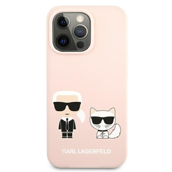 Karl Lagerfeld Slilicone Karl & Choupette - iPhone 13 Pro etui (pink)