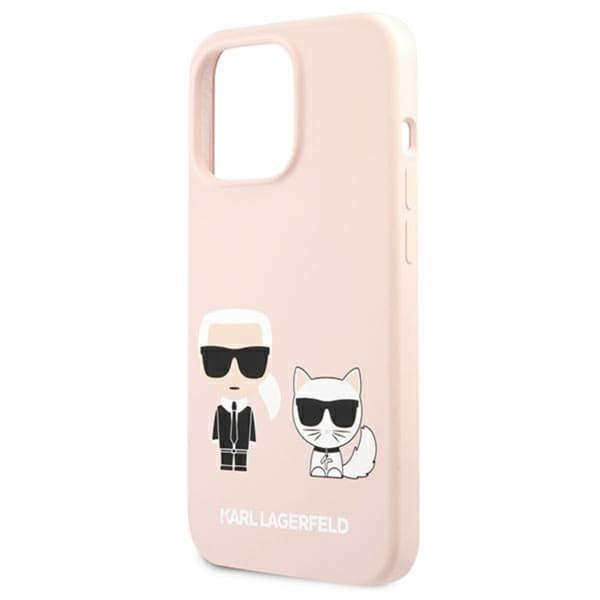 Karl Lagerfeld Slilicone Karl & Choupette - iPhone 13 Pro etui (pink)