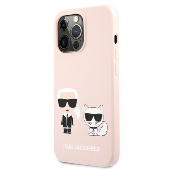 Karl Lagerfeld Slilicone Karl & Choupette - iPhone 13 Pro etui (pink)