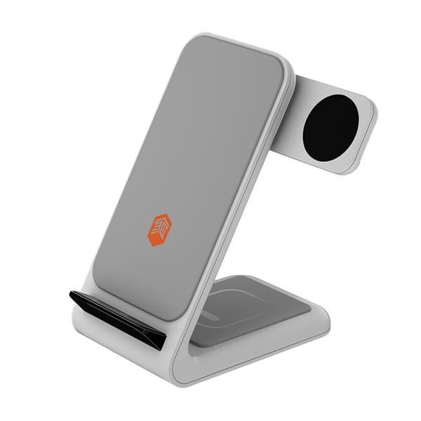 STM ChargeTree Swing – 3-i-1 trådløs oplader til iPhone, AirPods og Apple Watch (hvid)