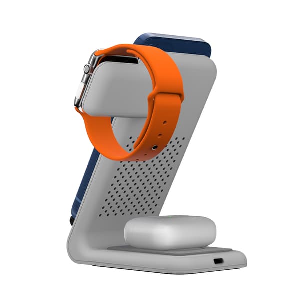 STM ChargeTree Swing – 3-i-1 trådløs oplader til iPhone, AirPods og Apple Watch (hvid)