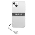 Miniatyrbillede 3 af 8: Guess 4G Stripe Grey Charm - iPhone 13 mini cover (gennemsigtig)