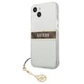 Miniatyrbillede 2 af 8: Guess 4G Stripe Brown Charm - iPhone 13 mini cover (gennemsigtig)