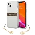 Miniatyrbillede 1 af 8: Guess 4G Stripe Brown Charm - iPhone 13 mini cover (gennemsigtig)