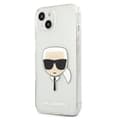 Miniatyrbillede 2 af 8: Karl Lagerfeld Karl's Head Glitter - iPhone 13 mini cover (sølv)