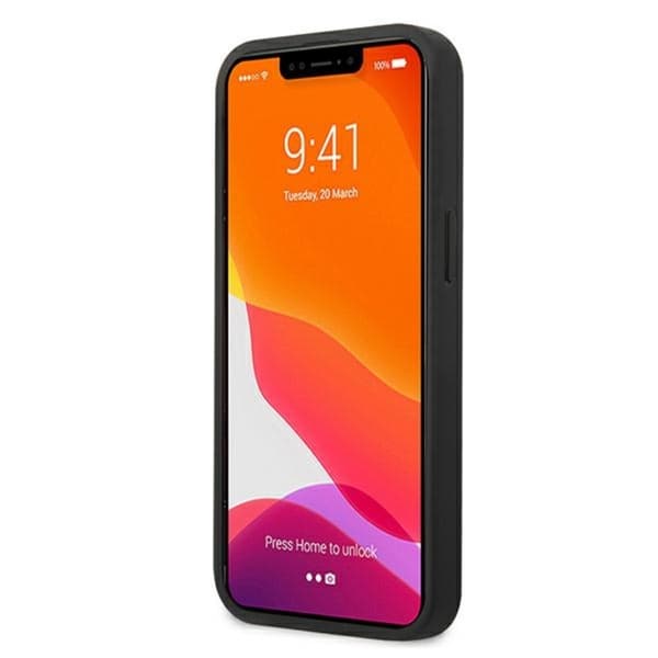 Mercedes læder perforeret område - iPhone 13 mini cover (marineblå)