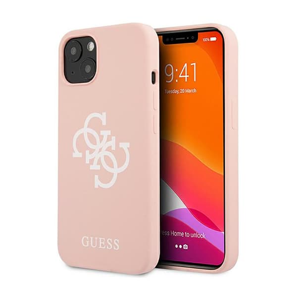 Guess Silicone 4G Big Logo - iPhone 13 mini cover (pink)