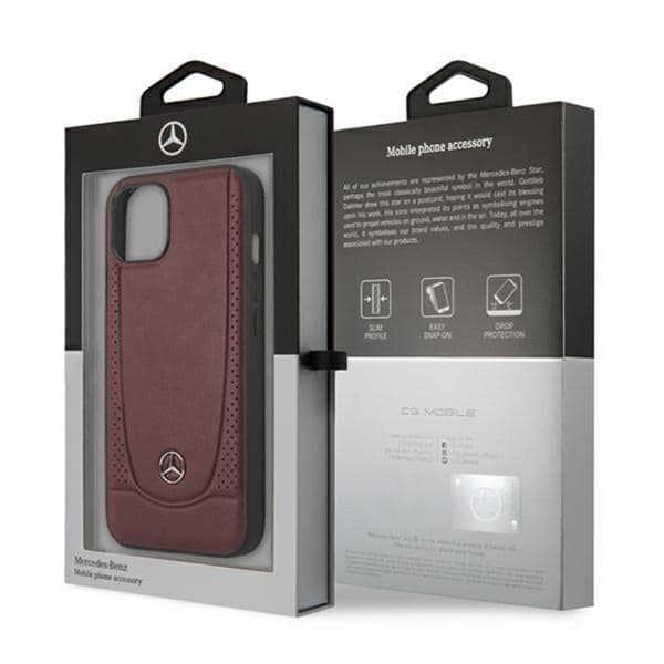 Mercedes Leather Urban Line - iPhone 13 minikotelo (punainen)