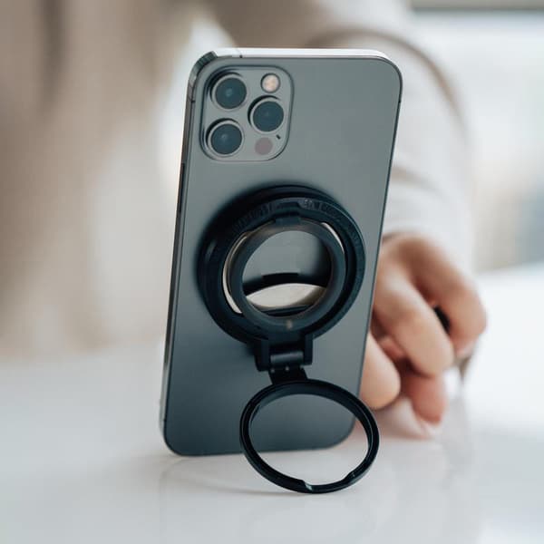 STM MagLoop - MagSafe fingerhållare med stativfunktion + öppnare (grå)