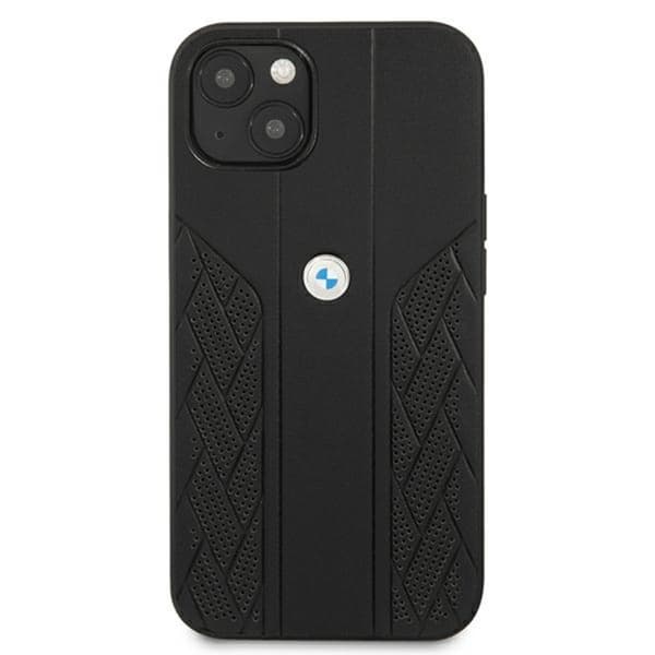 BMW Leather Curve Perforate HC - iPhone 13 mini cover (sort)