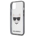 Miniatyrbillede 6 af 8: Karl Lagerfeld Choupette Head - iPhone 13 mini cover (gennemsigtig / sort ramme)