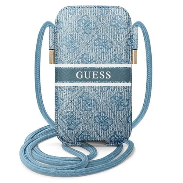 Guess 4G Printed Stripe Pouch - Puhelinlaukku L (sininen)