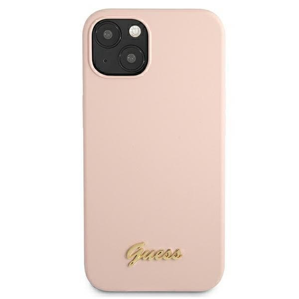 Guess Silikone Script MagSafe - iPhone 13 etui (Pink)