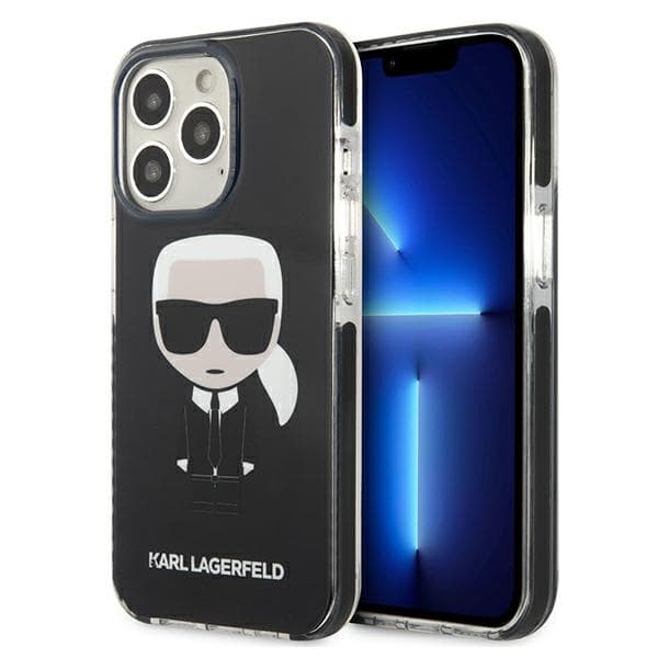 Karl Lagerfeld Fullbody Ikonik - iPhone 13 Pro sort etui)