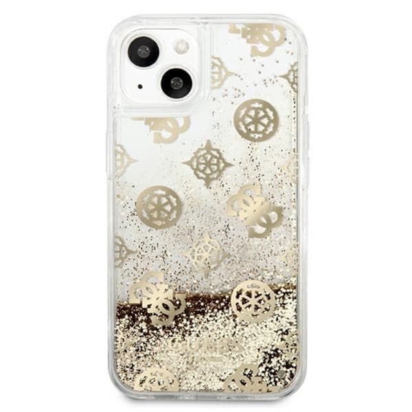 Guess Peony Liquid Glitter - iPhone 13 mini cover (guld)