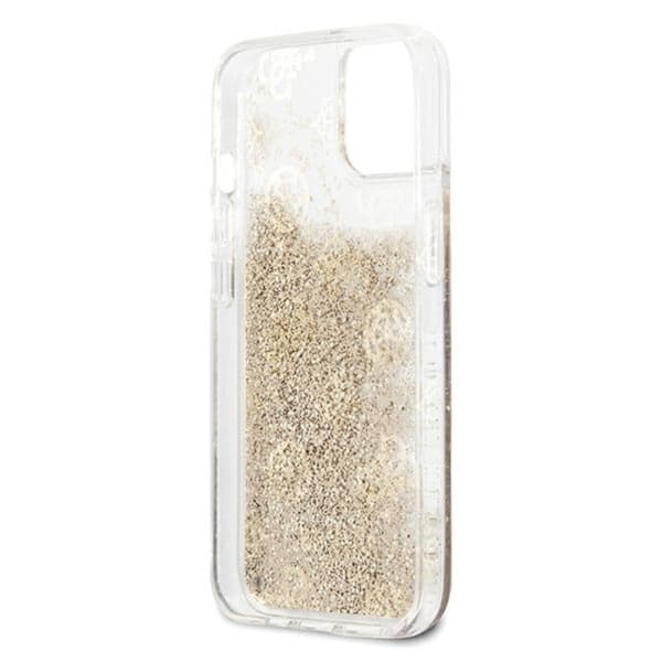 Guess Peony Liquid Glitter - iPhone 13 mini cover (guld)