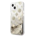 Miniatyrbillede 2 af 8: Guess Peony Liquid Glitter - iPhone 13 mini cover (guld)