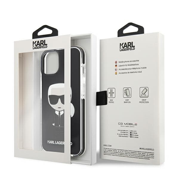 Karl Lagerfeld Fullbody Ikonik - iPhone 13 mini cover (sort)