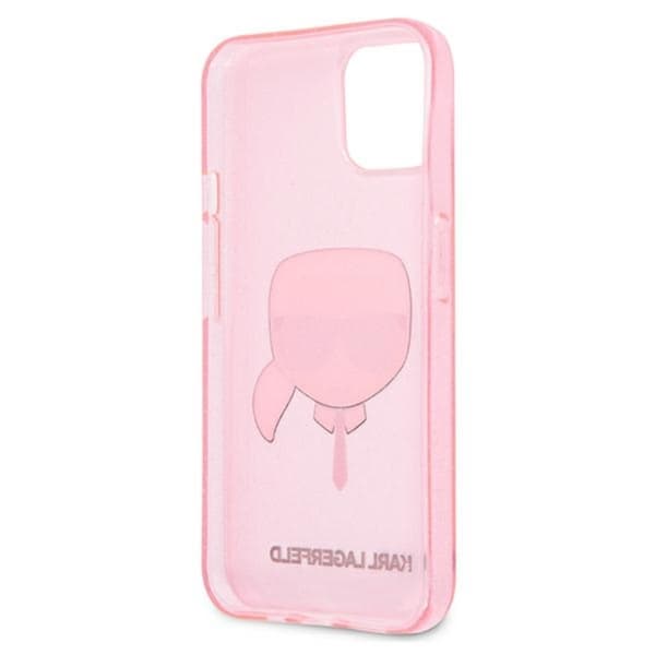 Karl Lagerfeld Karl's Head Glitter - iPhone 13 Mini-etui (Pink)