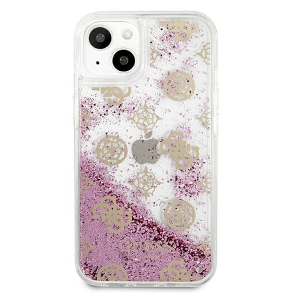 Guess Peony Liquid Glitter - iPhone 13 mini cover (pink)