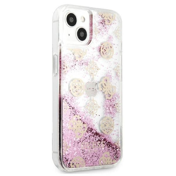 Guess Peony Liquid Glitter - iPhone 13 mini cover (pink)