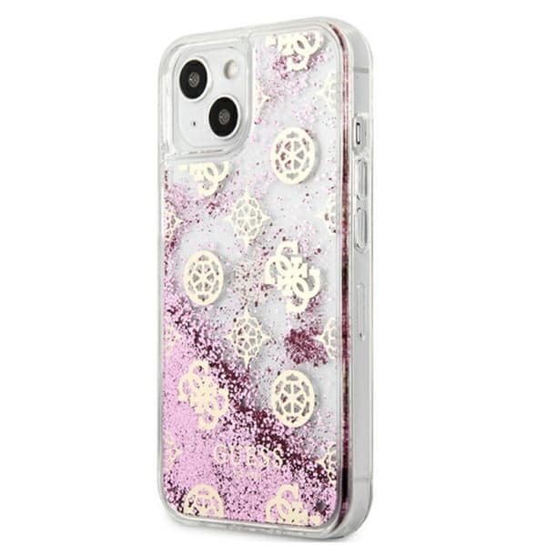 Guess Peony Liquid Glitter - iPhone 13 mini cover (pink)