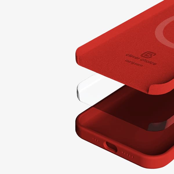 Crong Color Cover Magnetic - iPhone 13 Pro Max MagSafe Cover (rød)