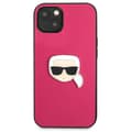 Miniatyrbillede 3 af 8: Karl Lagerfeld PU Læder Karl's Head Metal - iPhone 13 mini cover (pink)