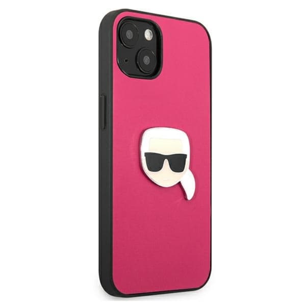 Karl Lagerfeld PU Læder Karl's Head Metal - iPhone 13 mini cover (pink)