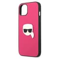 Miniatyrbillede 6 af 8: Karl Lagerfeld PU Læder Karl's Head Metal - iPhone 13 mini cover (pink)