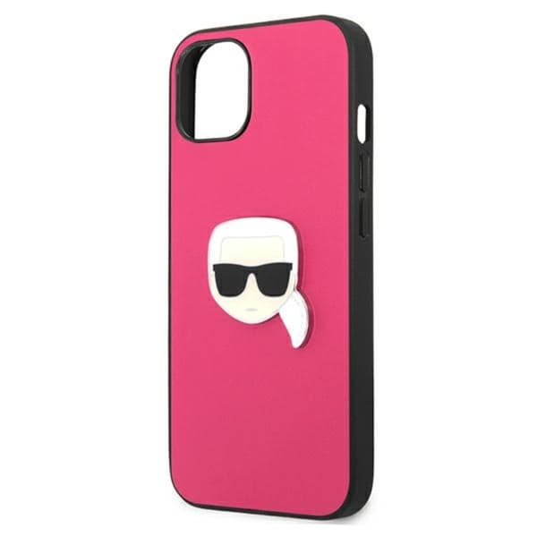 Karl Lagerfeld PU Læder Karl's Head Metal - iPhone 13 mini cover (pink)