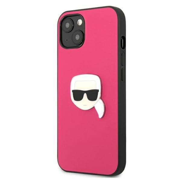 Karl Lagerfeld PU Læder Karl's Head Metal - iPhone 13 mini cover (pink)