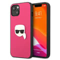 Miniatyrbillede 1 af 8: Karl Lagerfeld PU Læder Karl's Head Metal - iPhone 13 mini cover (pink)
