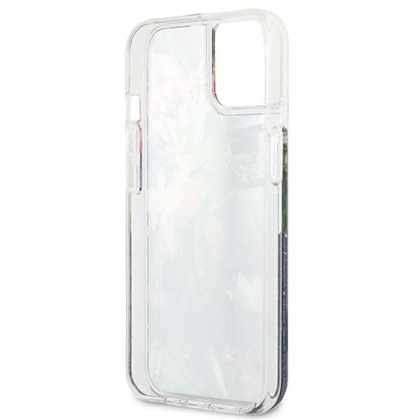Guess Liquid Glitter Flower – iPhone 13 mini cover (blå)