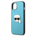 Miniatyrbillede 6 af 8: Karl Lagerfeld PU Læder Karl's Head Metal - iPhone 13 mini cover (blå)