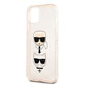 Miniatyrbillede 6 af 8: Karl Lagerfeld Glitter Karl & Choupette Head - iPhone 13 mini cover (guld)