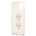 Miniatyrbillede 7 af 8: Karl Lagerfeld Glitter Karl & Choupette Head - iPhone 13 mini cover (guld)