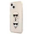 Miniatyrbillede 2 af 8: Karl Lagerfeld Glitter Karl & Choupette Head - iPhone 13 mini cover (guld)