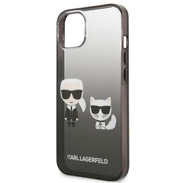 Karl Lagerfeld Gradient Ikonik Karl & Choupette - iPhone 13 mini cover (sort)