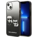Miniatyrbillede 1 af 7: Karl Lagerfeld Gradient Ikonik Karl & Choupette - iPhone 13 mini cover (sort)