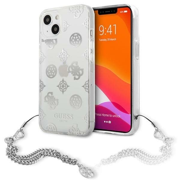 Guess Peony Chain Handle - iPhone 13 minikotelo (hopea)