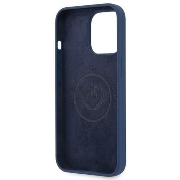 US Polo Assn silikonelogo - iPhone 13 Pro Max etui (marineblå)