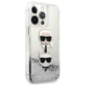 Miniatyrbillede 4 af 8: Karl Lagerfeld Liquid Glitter Karl & Choupette Head - iPhone 13 Pro Max etui (sølv)