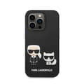 Miniatyrbillede 3 af 8: Karl Lagerfeld flydende silikone Karl & Choupette MagSafe - iPhone 14 Pro etui (sort)