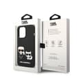 Miniatyrbillede 8 af 8: Karl Lagerfeld flydende silikone Karl & Choupette MagSafe - iPhone 14 Pro etui (sort)