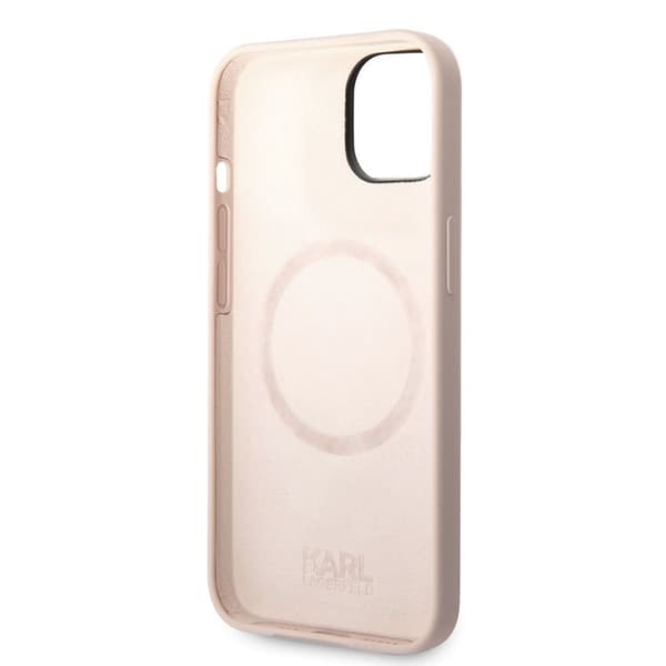 Karl Lagerfeld Silikone Ikonik Karl`s Head MagSafe - iPhone 14 Plus etui (pink)
